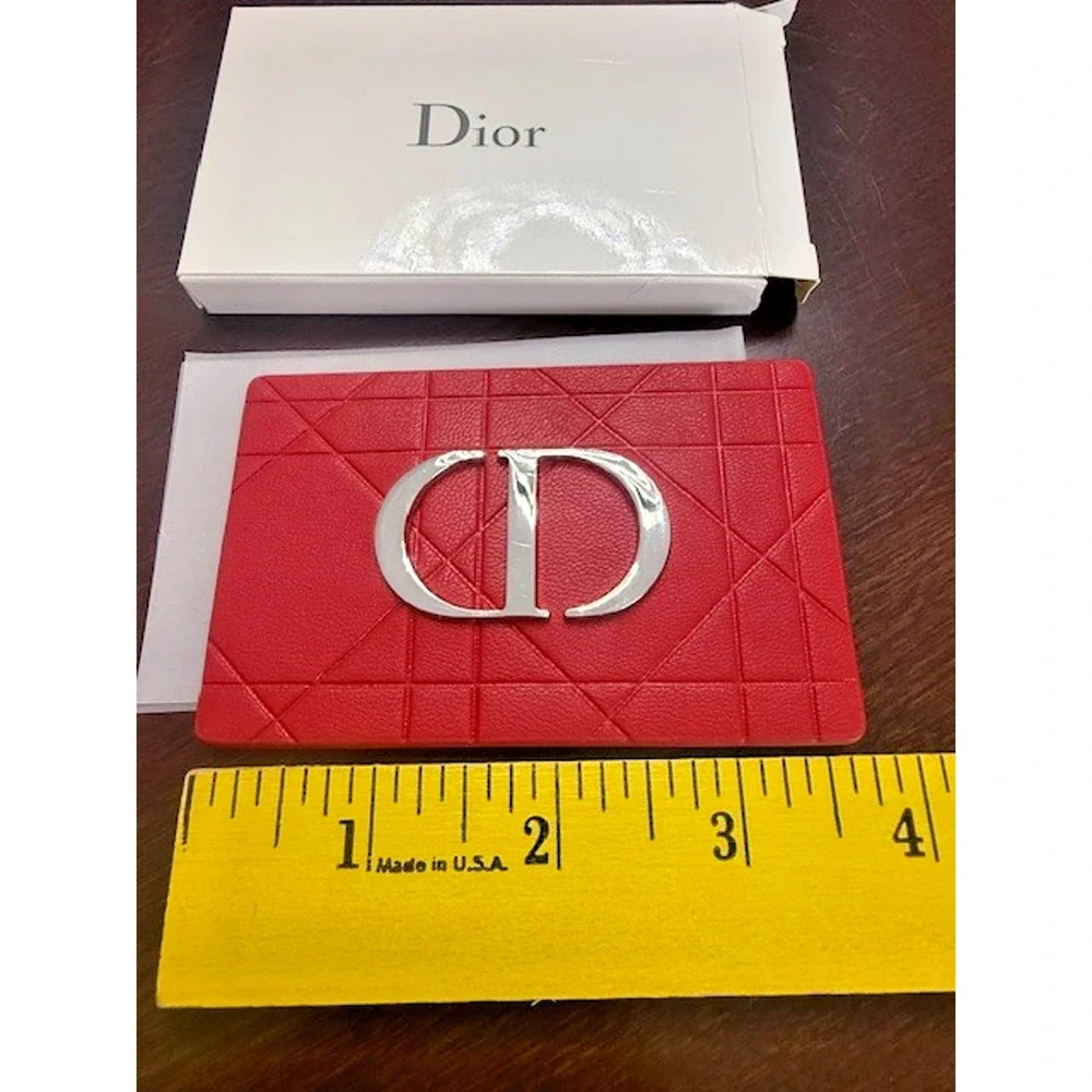 Christian Dior Mirror Logo CD Red x Silver w/Box Novelty Limited RARE - NEW!!!